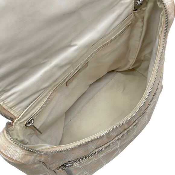 Chanel New Travel Line Backpack A15958 Nylon Jacquard Leather